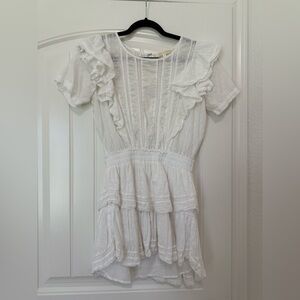 LoveShackFancy White Ruffle Natasha Dress